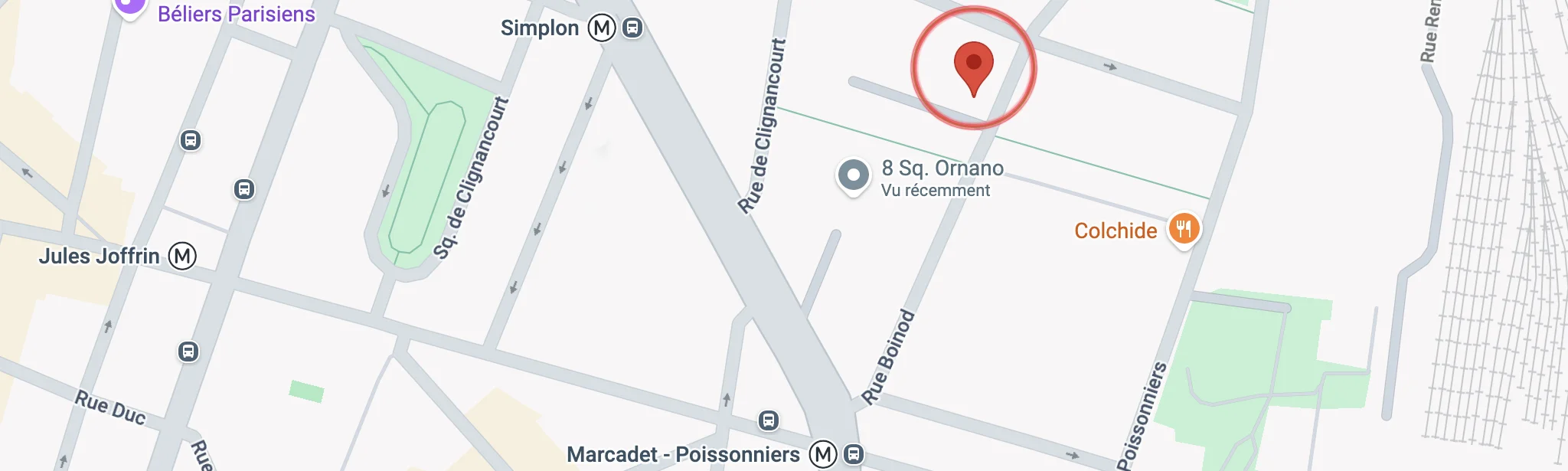 Carte du centre culturel LAZI, 19 rue Boinod, 75018 Paris
