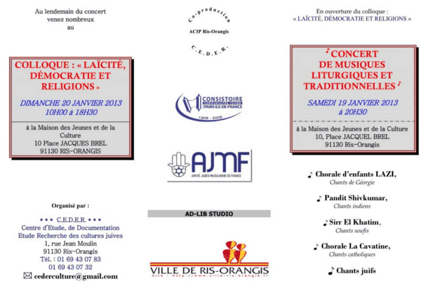 Concert de musiques liturgiques et traditionnelles